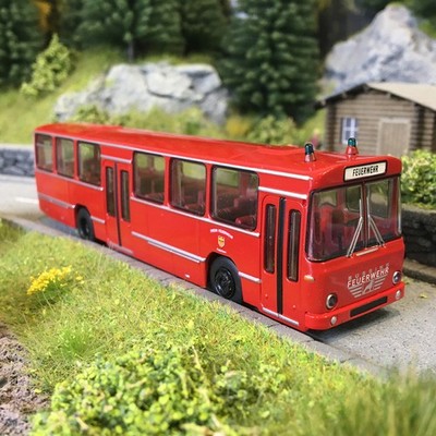 Büssing, Paderborn Fireman Bus, BS 120N, 1970 - BREKINA 59267 - HO 1/87