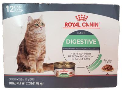Royal Canin Feline Care Digestive Adult Thin Slices in Gravy Cat Food,3oz/12 Can