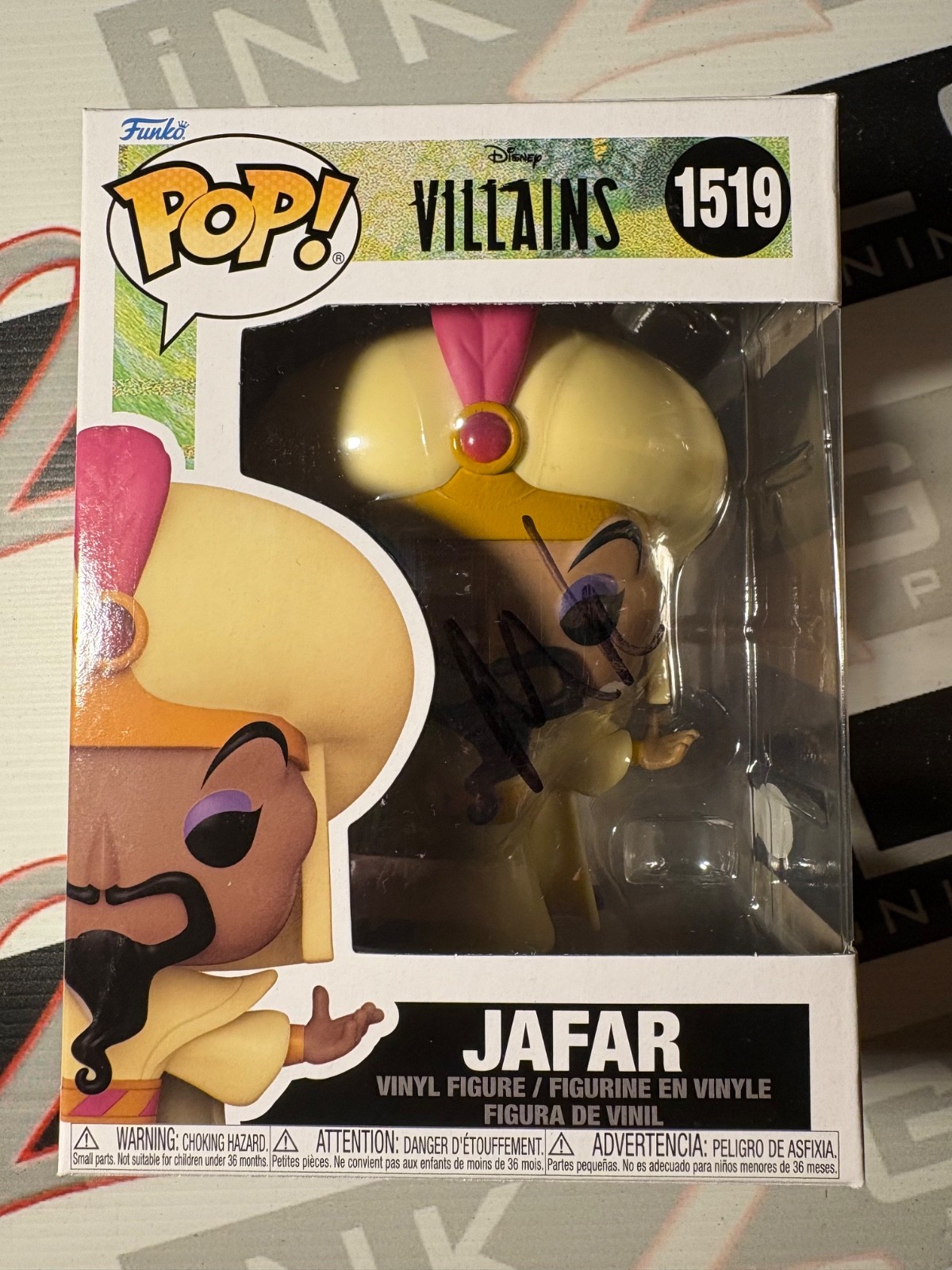 Jaffar Funko Pop! Autógrafo firmado por Marwan Kenzari - Película ACOA Aladdin Disney