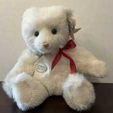 Vintage Gund Collectors Classic Christmas Carols White Bear Plush Stuffed Animal