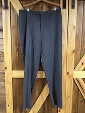 NWT Men's Austin Reed Signatre Gray Pleated Dress Pants 100 Wool 42R Unhemmed