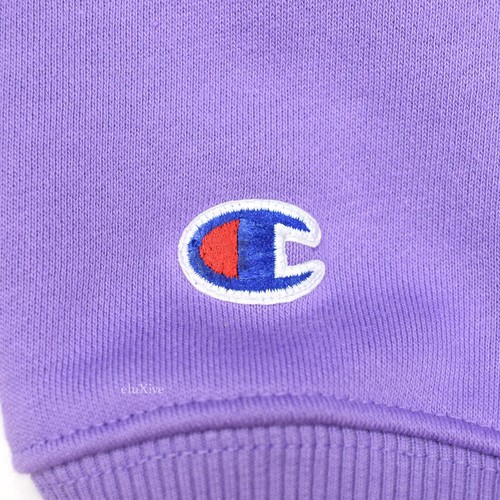 NWT Supreme Be a Champion Stay in School Logo Sweatshirt Purple L SS18 AUTHENTIC - Picture 7 of 10