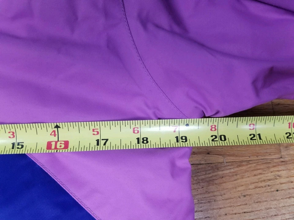 BONITO Abrigo Parka Columbia Omnitech Niñas Grande Cálido Rosa Púrpura Invierno L Capucha Foto 4 de 4