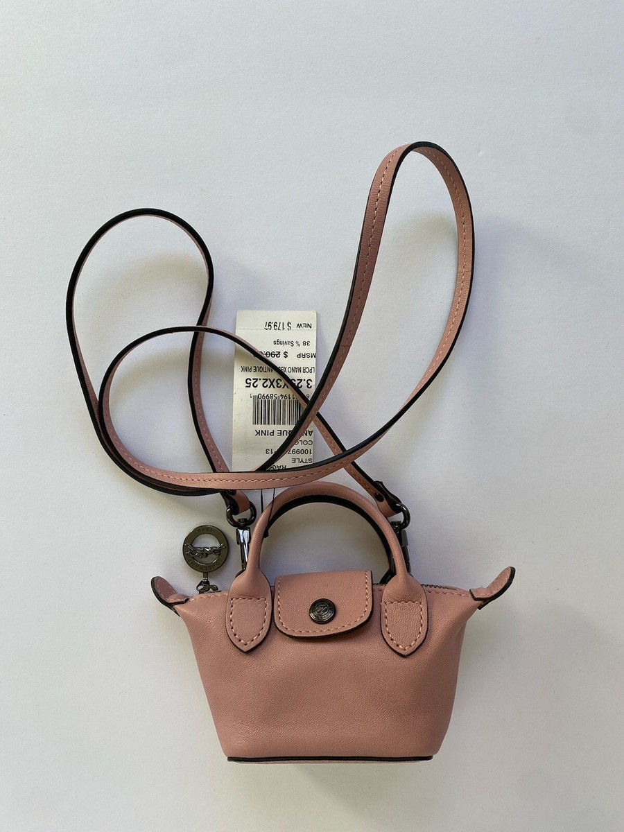 Nono様 Longchamp Le Pliage Nano Crossbody Leather Top Handle Bag Tote