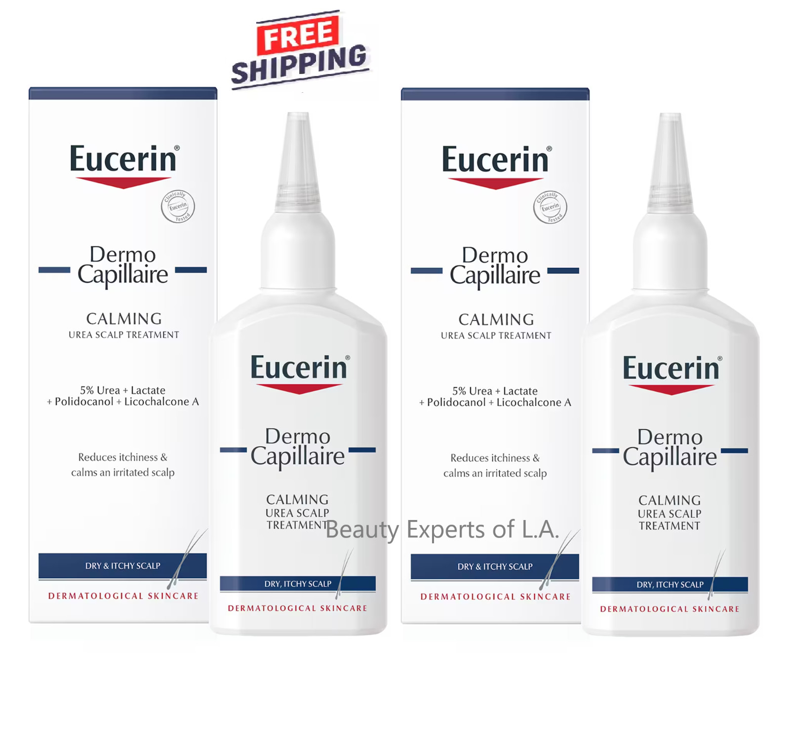 2 УПАКОВКИ Eucerin Dermo Capillaire Успокаивающий крем для кожи головы с мочевиной 100 мл Срок годности 052026 12490₽