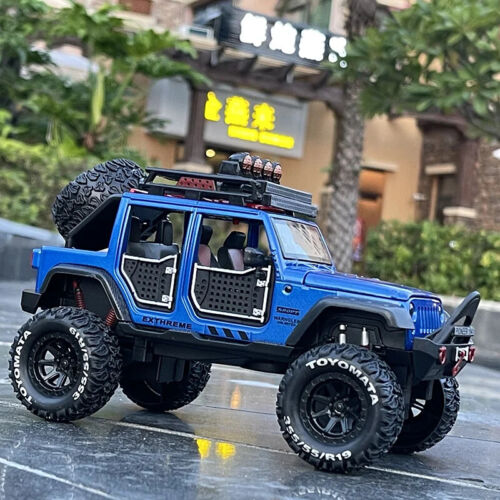 1/24 Jeeps Wrangler Rubicon Pickup Diecast Model Vehicle Sound & Light Kids Gift - Picture 2 of 20