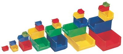 14x Sichtlagerkasten L350/300xB210xH140mm PE gelb PROMAT