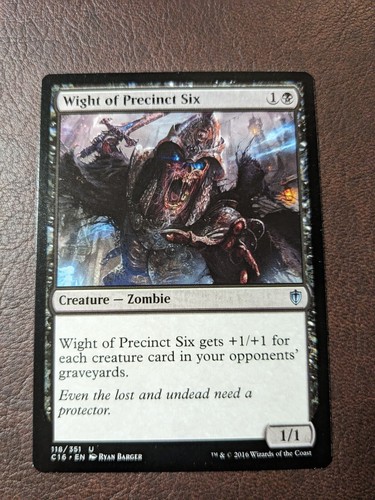 WIGHT OF PRECINCT SIX C16 - Magic The Gathering MTG Collectible Card game - Picture 1 of 2