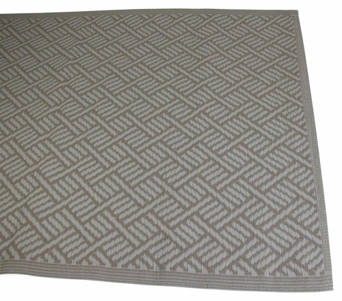 Outdoor Teppich "Beige" 120x180 cm, wetterfest, Kunststoff Balkon Terrasse - Bild 2 von 5
