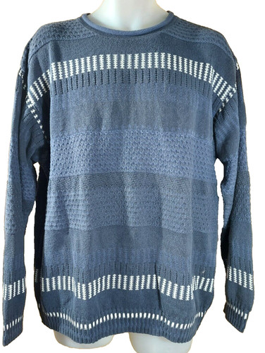 Ermenegildo Zegna, Vintage Ermenegildo Zegna Sweater X Gabriella Frattini Size 50/ M US Blue Stripe