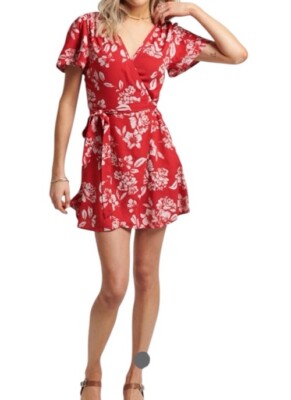 Superdry Vintage Mini Wrap Red Floral Dress Size 4 | eBay Superdry Vintage Mini Wrap Red Floral Dress Size 4 | eBay
