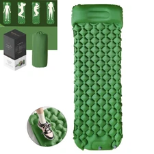 Camping Sleeping Pad, Ultralight Camping Mat with Pillow Built-in Foot Pump