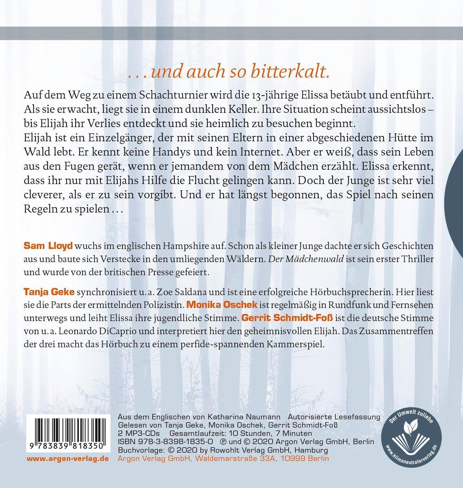 Thumbnail - Der Mädchenwald | Sam Lloyd | Mp3 | 2 | Deutsch | 2020 | Argon