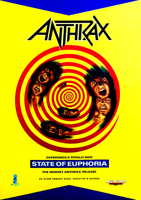 ANTHRAX: STATE OF EUPHORIA—NEW ALBUM RELEASE—ORIGINAL 1988