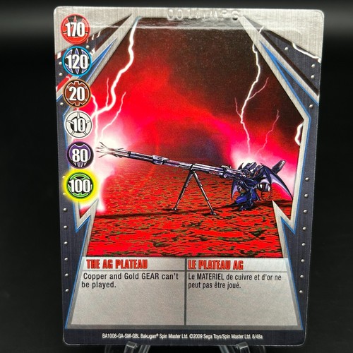 Tarjeta de puerta metálica Bakugan THE AG PLATEAU PLATEADA BA1008-GA-SM-GBL 8/48a IMPRESA - Imagen 1 de 8