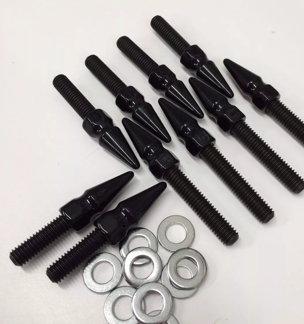 Harley Softail 2003 2006 BLACK Spike Rear Fender Strut Bolts