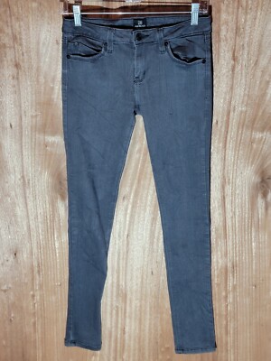 just black jeans womens size 27 skinny stretch low rise denim dark gray