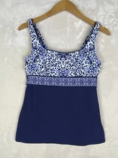 Lands End Tankini Womens 4 Underwire Floral Shelf Bra Beach Swim Resort vacation