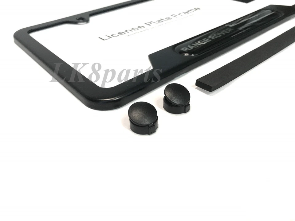 Range Rover Land Rover Logo Acabado Negro Acero Placa Marco Genuino Nuevo Foto 2 de 4