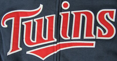 Minnesota Twins Men's Navy Blue Stitches Full-Zip Hoodie MLB S-2XL