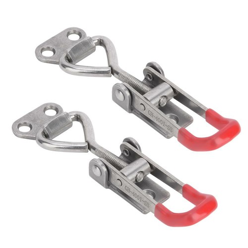 2Pcs Toggle Clamp Clip 304 Stainless Steel Buckle Quick Fixture Tool - Picture 2 of 12