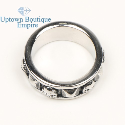Men Gold/Silver Stainless Steel Gothic Motorcycle Skull Band Pinky Ring#14 - Picture 7 of 7