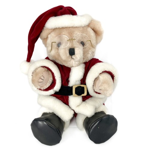 Teddy Bear in Santa Suit with Hat Boots Belt and Moveable Joints 10.5" tall - Picture 3 of 5