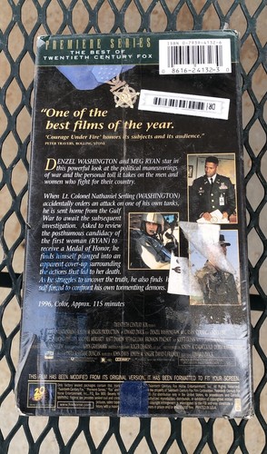 Courage Under Fire VHS Denzel Washington Meg Ryan War Military Sealed 1996 - Picture 5 of 10