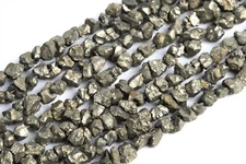 2-4MM Copper Pyrite Rough Edge Granule Pebble Chips AAA Natural Loose Beads 16"