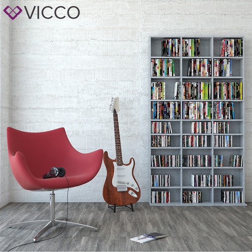 Vicco estantería de pared estantería de CD DVD estantería de pie estantería de - Imagen 4 de 7