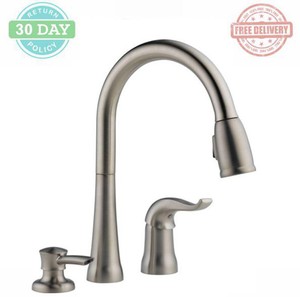 Kitchen Faucet Pull Down Sprayer Stainless Steel Soap Dispenser