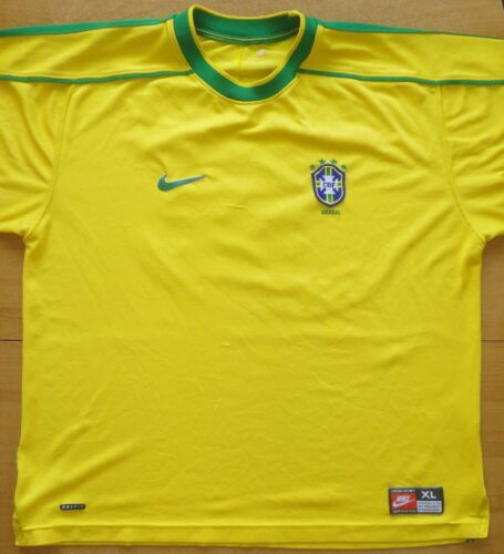 1998 Brazil #18 Leonardo Nike Size XL Football Shirt Jersey