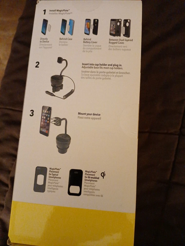 Scosche MAGPCUP Car Magnetic Cup Holder Cell Phone iPhone Mount Power Hub USB - Image 2 of 4