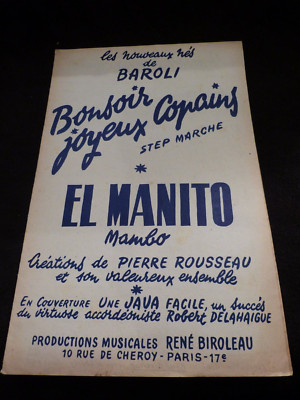 Partition Bonsoir les copains El Manito Baroli Notenblatt