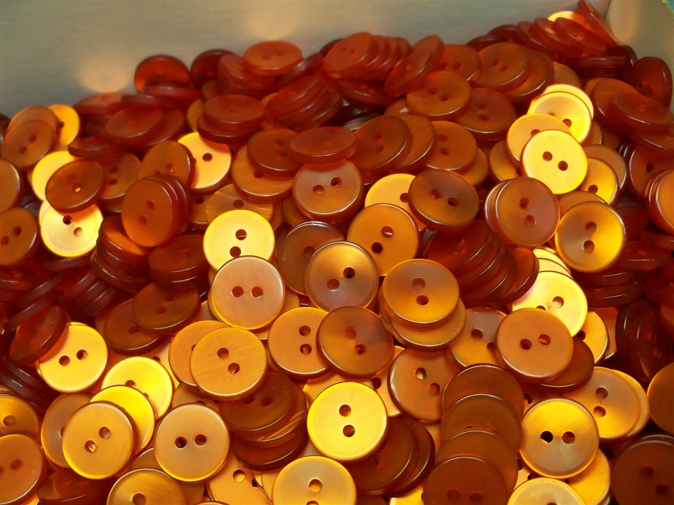 15MM BUTTON Lot Vegas Gold Yellow Glowing Burnt Orange 7500+ buttons - Image 2 of 4
