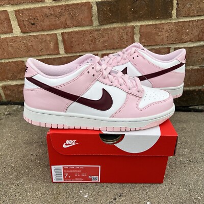 Brand-New DS Nike Dunk Low GS Pink Foam Red White Size 7Y 8.5W