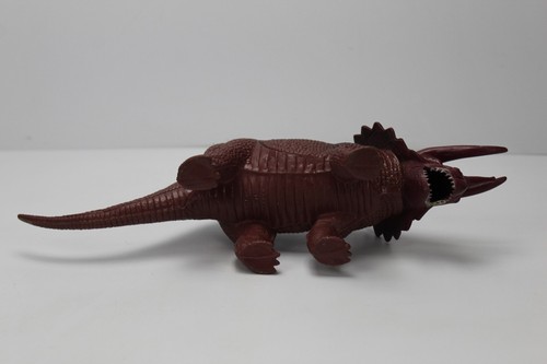 Juguete de dinosaurio Triceratops de plástico vintage - Imagen 6 de 7