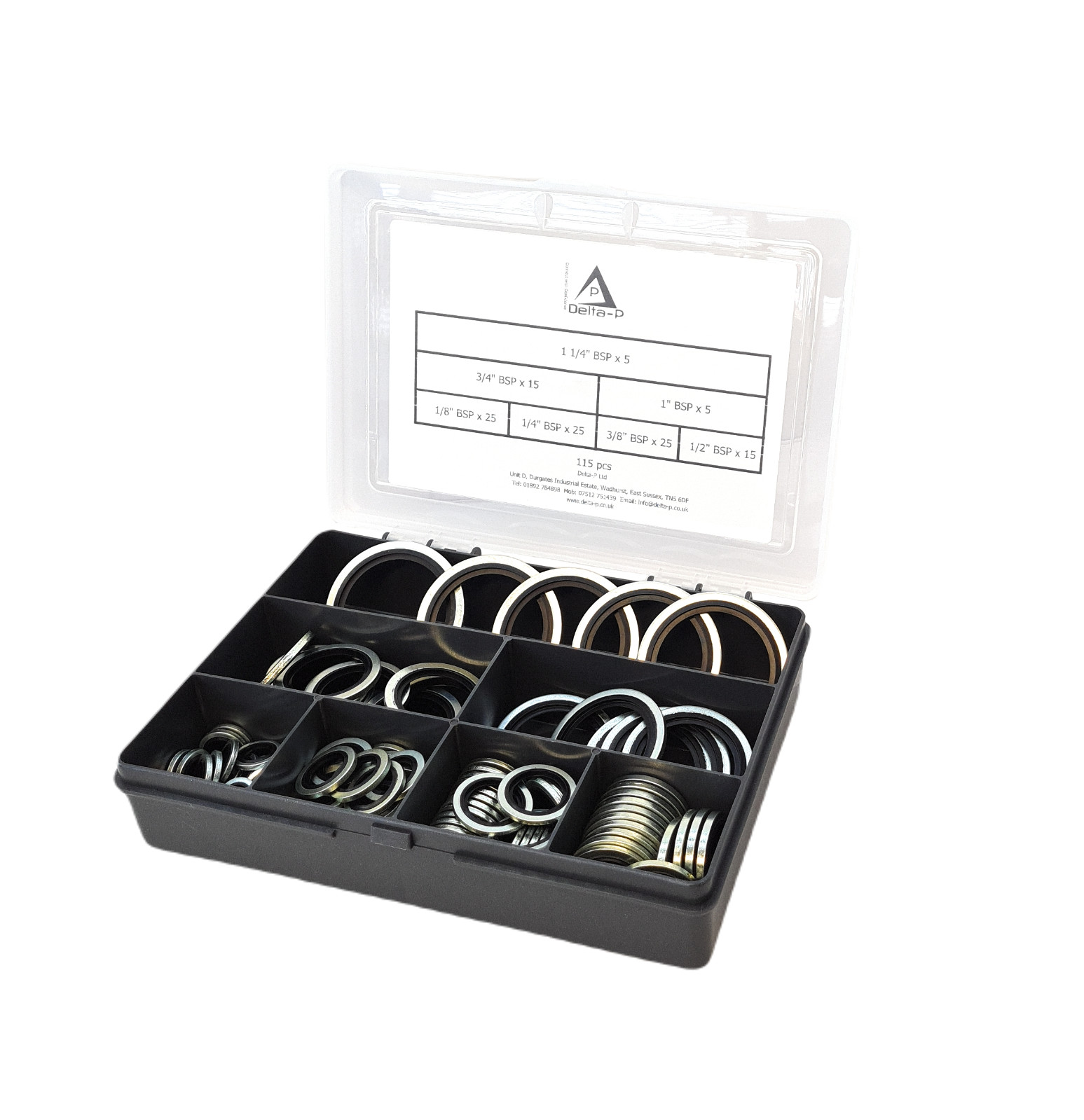 Imperial Dowty Washer Bonded Seal Kit: Sizes 1/8"" BSP to 1 1/4"" BSP - 115 pcs
