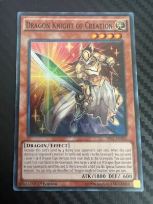 Yugioh Dragon Knight Of Creation SR02-EN002 Super Rare 1st Ed LP