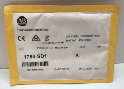 New In Box Allen-Bradley 1784-SD1 1GB Secure Digital Card 1784SD1 Fast delivery