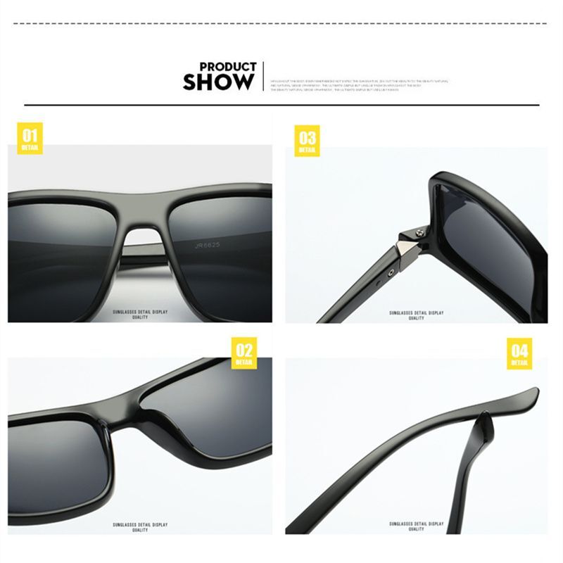 Polarized Mirror Sunglasses-Acetate Frame Rectangular  display picture 2