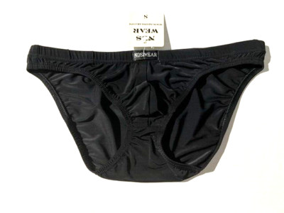 New NDS WEAR Mens Black Microfiber Pouch Front Bikini Brief Underwear sz S