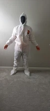 PPE coverall bunny suit environmental hazmat chemical protective clothing LARGE
