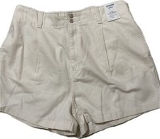 NWT DENIZEN from Levi's Women's Size 16 Loose A-Line White Jean Shorts Relaxed