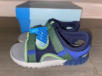Stride Rite 360 Vinnie Boy's Size 12 M Light Up Sandals Blue Green NEW Washable