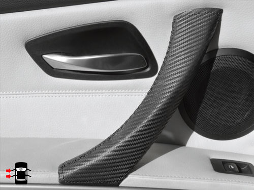Cubiertas de manija interior de fibra de carbono borde para BMW E90 E92 Serie 3 2005-2012 - Imagen 10 de 12