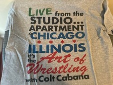 Colt Cabana Art Of Wresting T-shirt Adult Size L AEW ROH