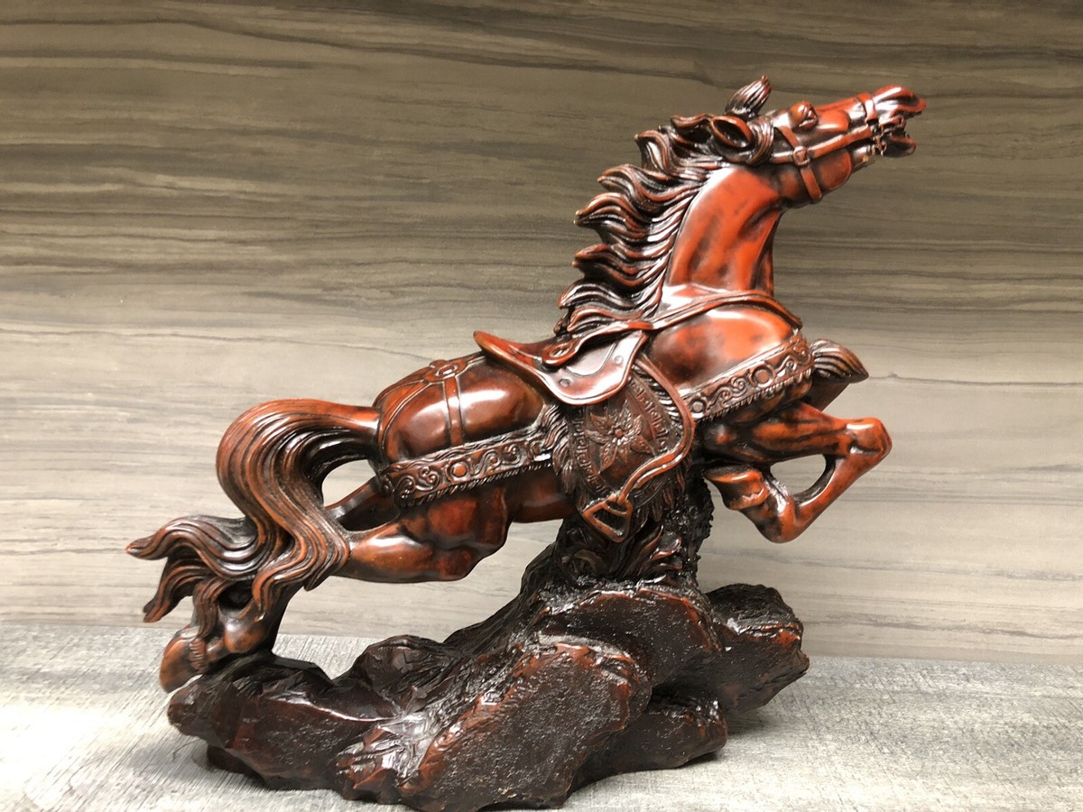 Rare 1992 Franklin Mint Horse Of Khan Statue Stonework Of Art