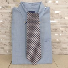 Neck Tie Mens Blue White Basket Weave Romantic Cravatte RUDOLPH VALENTINO Japan