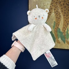 Mothercare cream bear comforter blankie print blanket soft toy beige bnwot new